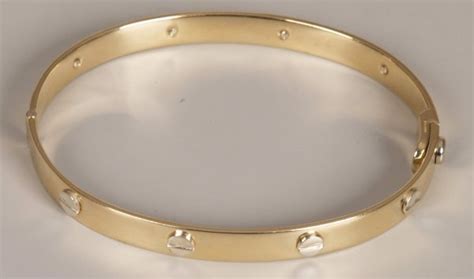 cartier 18k gold bangle|9ct gold cartier style bangle.